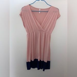 Pink Blush Maternity dress size medium pink and blue